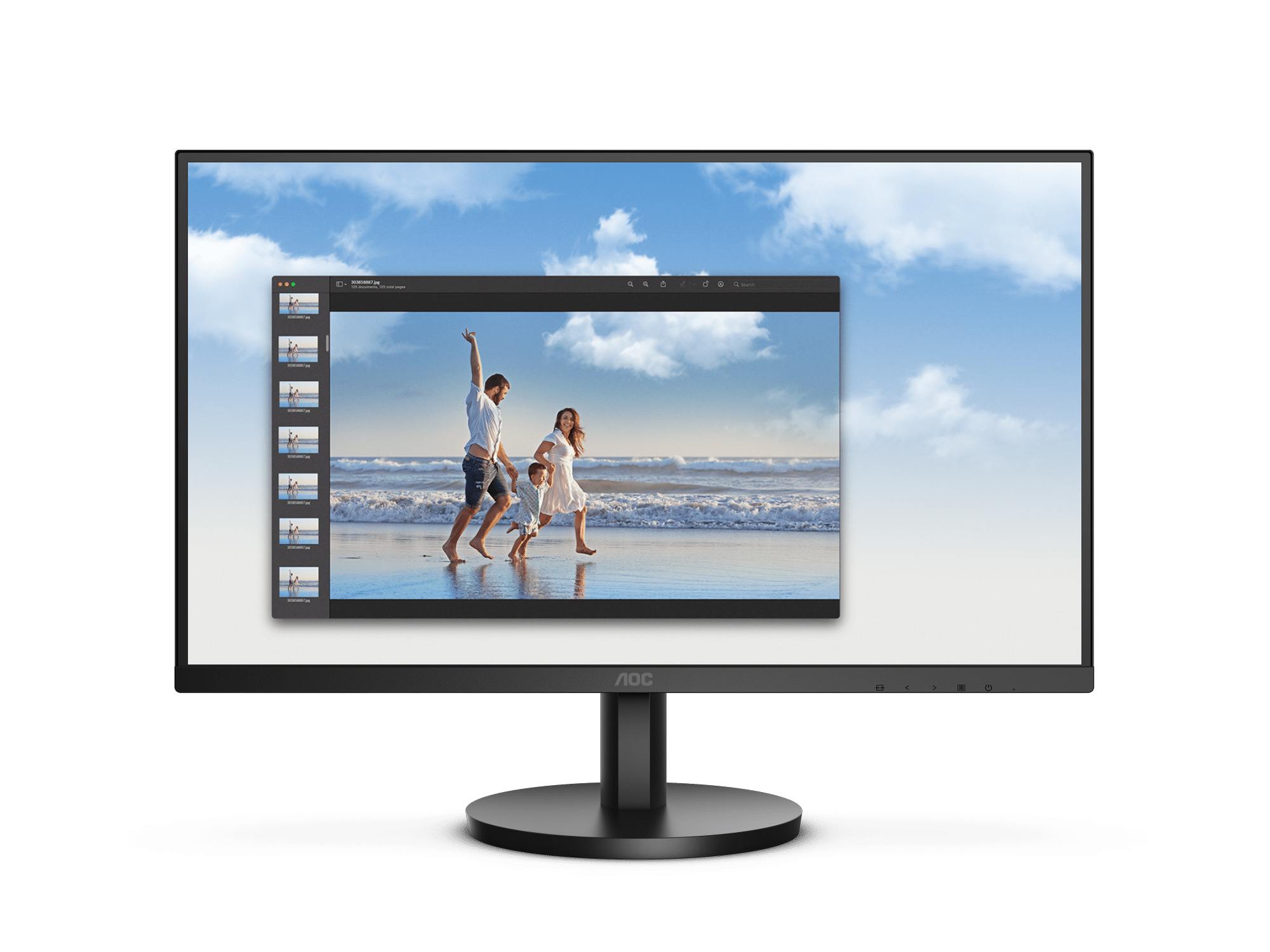 24B3HM_F AOC 24B3HM Monitor 23.8 inch VA FHD 1920x1080 75hz HDMI VGA VESA Flicker Free Low Blue Mode