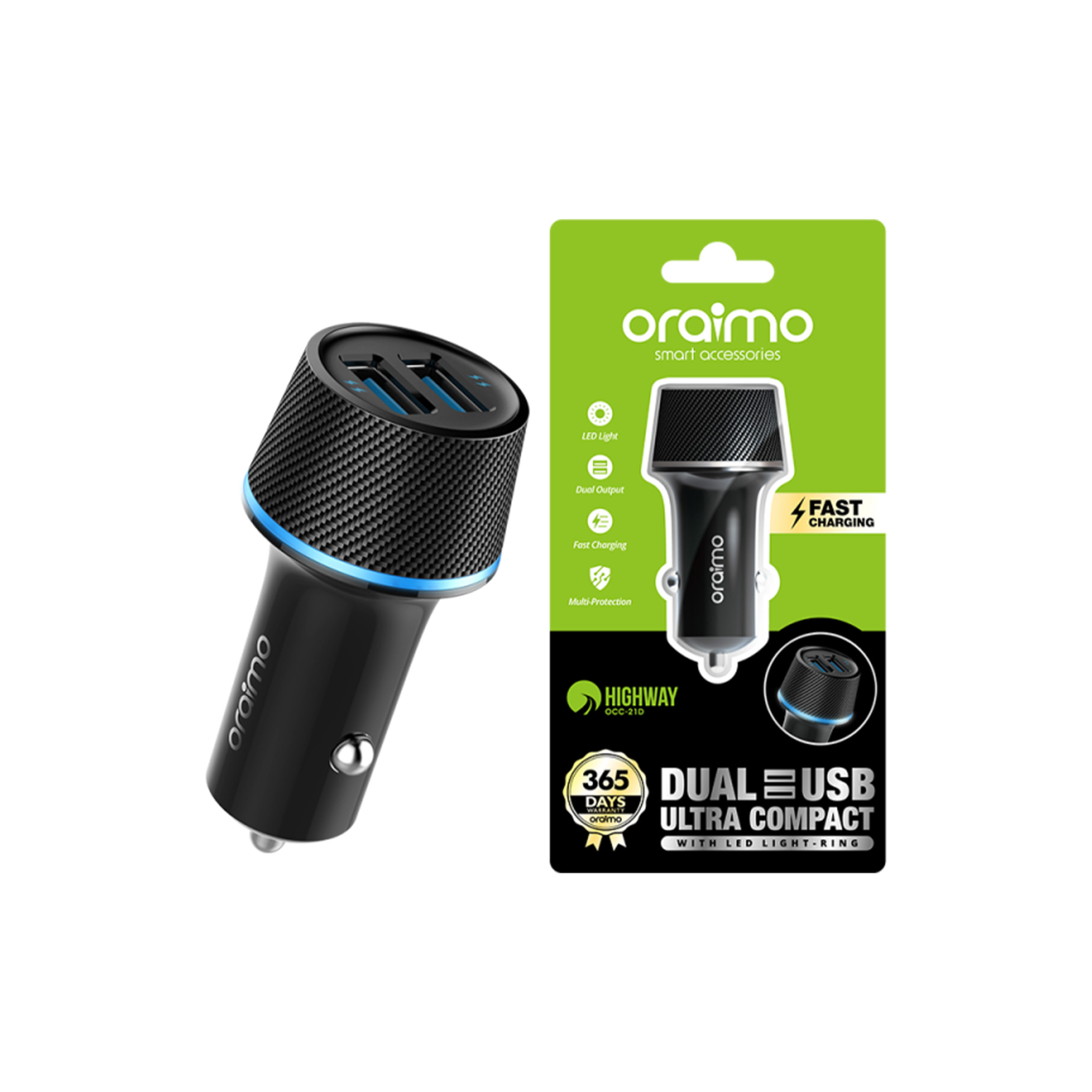 Oraimo LED Lights Car Charger