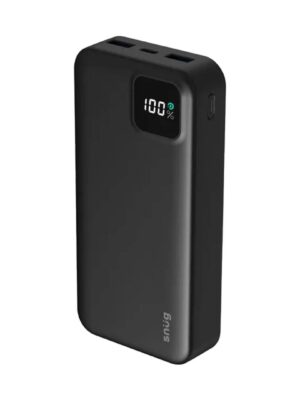SNUG 20000MAH SQR DIG POWERBANK-BK
