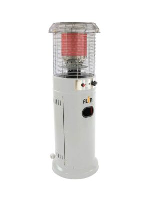 Alva short stand patio gas heater-cement grey
