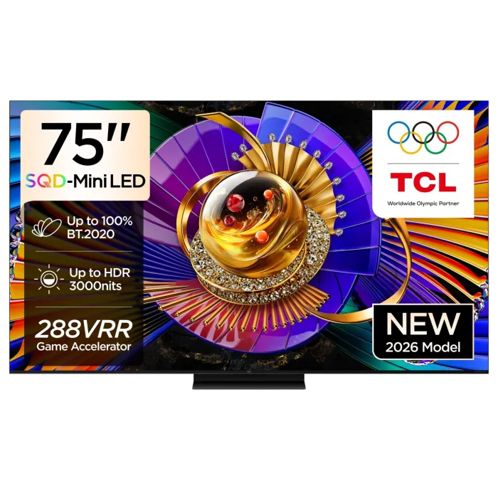 TCL 75C7L 75-Inch Premium Mini LED 144Hz TV with B&O Sound